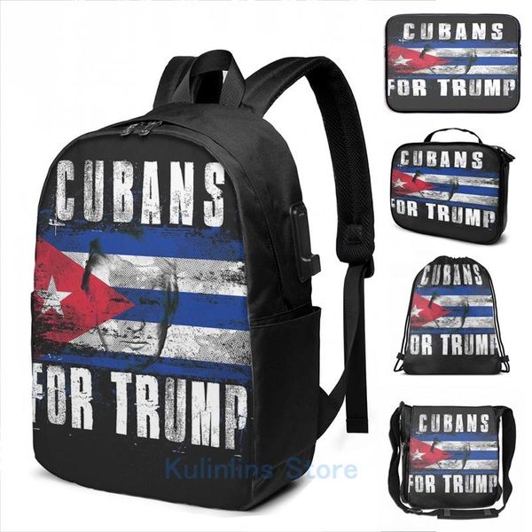 backpack funny graphic print cubans for trump 2021 patriotic flag usb charge men school bags women bag travel laptop
backpack funny graphic print cubans for trump 2021 patriotic flag usb charge men school bags women bag travel laptop