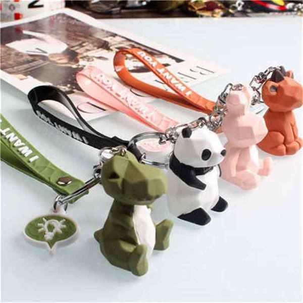 keychains creative geometric cut animal car leather rope key chain pendant lovely dinosaur panda backpack small gift, Silver
keychains creative geometric cut animal car leather rope key chain pendant lovely dinosaur panda backpack small gift, Silver