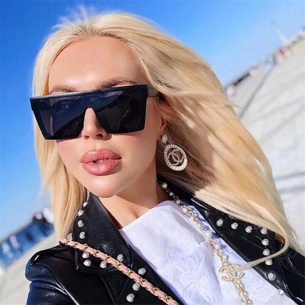 sunglasses oversized square women brand fashion flat male black clear lens one piece men gafas shade mirror female, White;black
sunglasses oversized square women brand fashion flat male black clear lens one piece men gafas shade mirror female, White;black