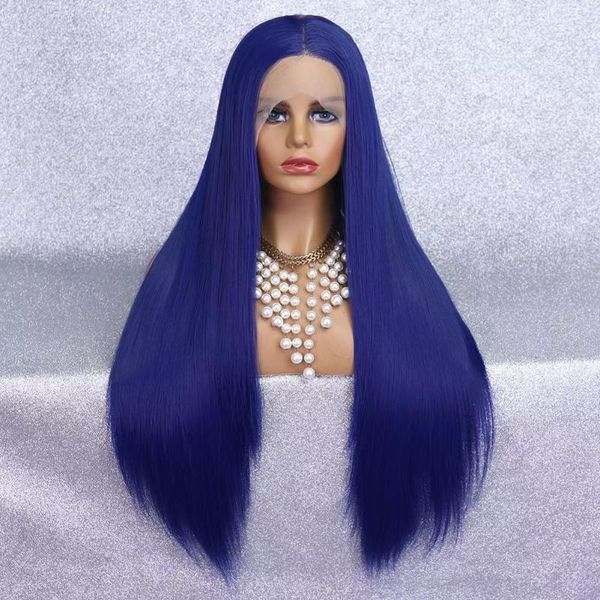 synthetic wigs dark blue 180% density 26 inch long silky straight lace front wig for black women daily cosplay heat resistant soft
synthetic wigs dark blue 180% density 26 inch long silky straight lace front wig for black women daily cosplay heat resistant soft
