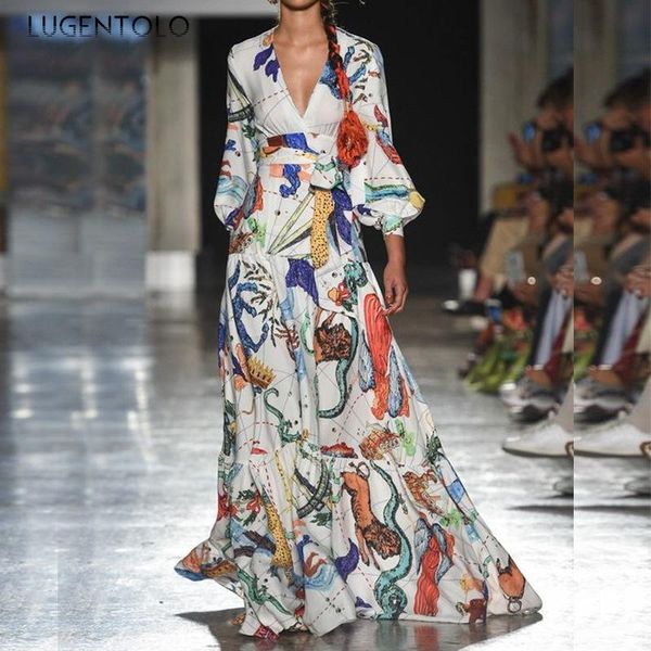party dresses lugentolo vintage dress women slim empire lady temperament print big swing long sleeve casual thin summer, White;black
party dresses lugentolo vintage dress women slim empire lady temperament print big swing long sleeve casual thin summer, White;black