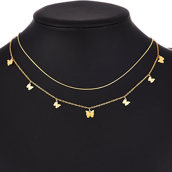 pendant necklaces zhini vintage multilayer butterfly necklace for women simple personality female choker wedding jewelry gift, Silver
pendant necklaces zhini vintage multilayer butterfly necklace for women simple personality female choker wedding jewelry gift, Silver