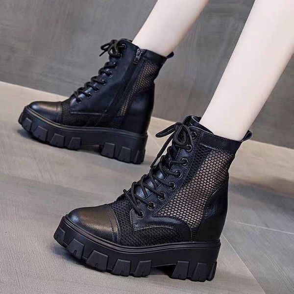 boots 2021 summer versatile women's shoes single boot thick sole increased mesh thin hollow handsome short, Black
boots 2021 summer versatile women's shoes single boot thick sole increased mesh thin hollow handsome short, Black