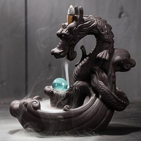 fragrance lamps incense burner ceramic backflow creative home decor dragon holder censer with crystal ball + 20pcs incens
fragrance lamps incense burner ceramic backflow creative home decor dragon holder censer with crystal ball + 20pcs incens
