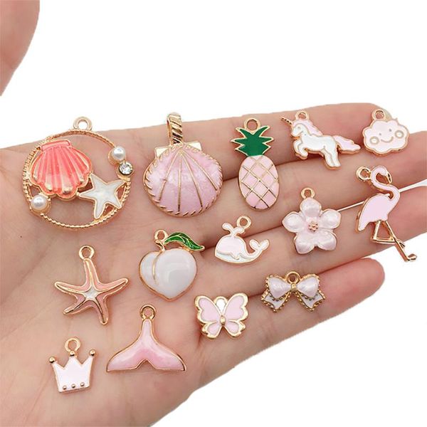 charms 10-30pcs pink enamel mixed style alloy pendants accessories for jewelry making diy earring bracelet neacklace findings, Bronze;silver
charms 10-30pcs pink enamel mixed style alloy pendants accessories for jewelry making diy earring bracelet neacklace findings, Bronze;silver
