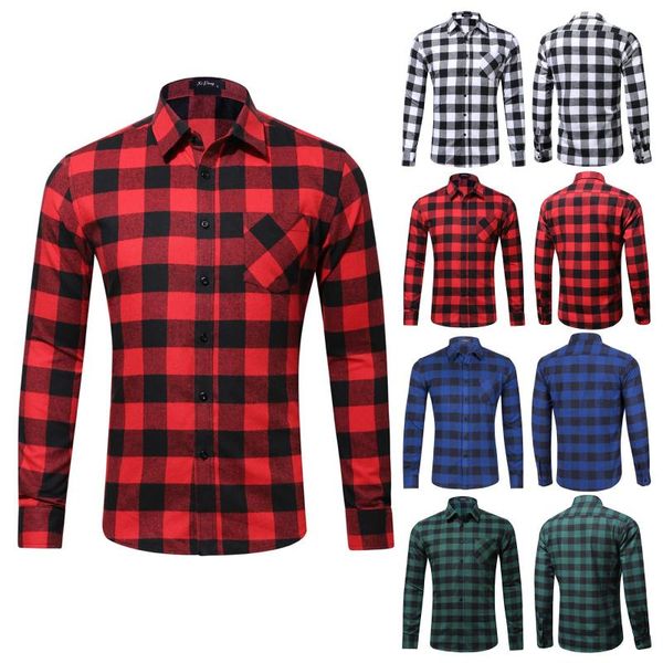 men's casual shirts mens pocket flannel plaid cotton shirt long sleeve checkered slim fit black red warm autumn winter male blouse top, White;black
men's casual shirts mens pocket flannel plaid cotton shirt long sleeve checkered slim fit black red warm autumn winter male blouse top, White;black