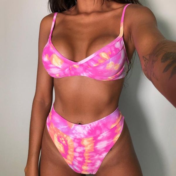 women's swimwear 2021 tie dye bikini women high waist biquini swimsuit female badeanzug bathing suit push up beachwear #t4g, White;black
women's swimwear 2021 tie dye bikini women high waist biquini swimsuit female badeanzug bathing suit push up beachwear #t4g, White;black