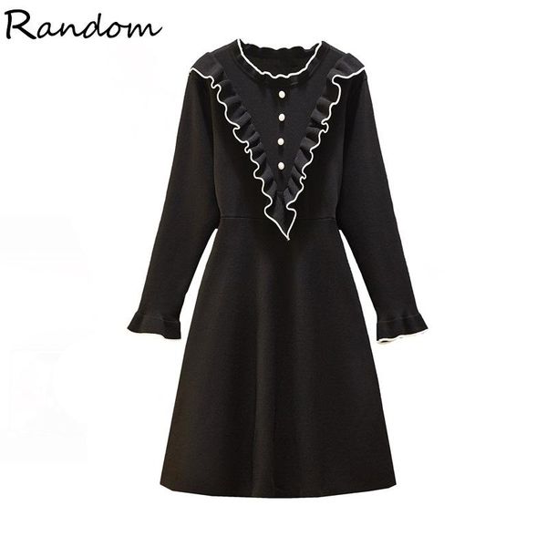 casual dresses women knitted 2021 winter sweet cute ruff party dress long sleeve a line mini black plus size warm clothes, Black;gray
casual dresses women knitted 2021 winter sweet cute ruff party dress long sleeve a line mini black plus size warm clothes, Black;gray