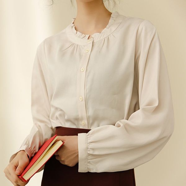 women's knits & tees casual patchwork lace women shirt stand collar puff long sleeve ruched slim hollow out female clothing fa, White
women's knits & tees casual patchwork lace women shirt stand collar puff long sleeve ruched slim hollow out female clothing fa, White