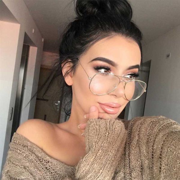 fashionable women's eyeglasses with frame trending products 2021 oversize pilot statement eyewear metal spectacle frames fashion sungla, Black
fashionable women's eyeglasses with frame trending products 2021 oversize pilot statement eyewear metal spectacle frames fashion sungla, Black