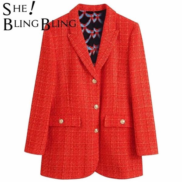 sheblingbling za woman casual traf coats autumn tweed woolen single breasted thick long jacket office lady red plaid blazer 211122, White;black
sheblingbling za woman casual traf coats autumn tweed woolen single breasted thick long jacket office lady red plaid blazer 211122, White;black