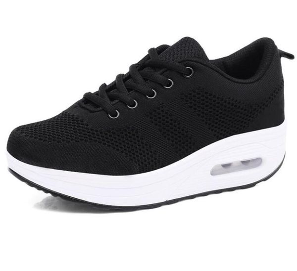 dress shoes spring flying woven mesh breathable casual thick bottom shaking women's air cushion women, Black
dress shoes spring flying woven mesh breathable casual thick bottom shaking women's air cushion women, Black