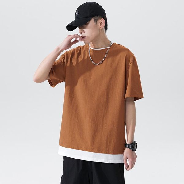 men's t-shirts pure cotton short-sleeved t-shirt with loose clothes inside the summer trend solid color plus size clothing, White;black
men's t-shirts pure cotton short-sleeved t-shirt with loose clothes inside the summer trend solid color plus size clothing, White;black