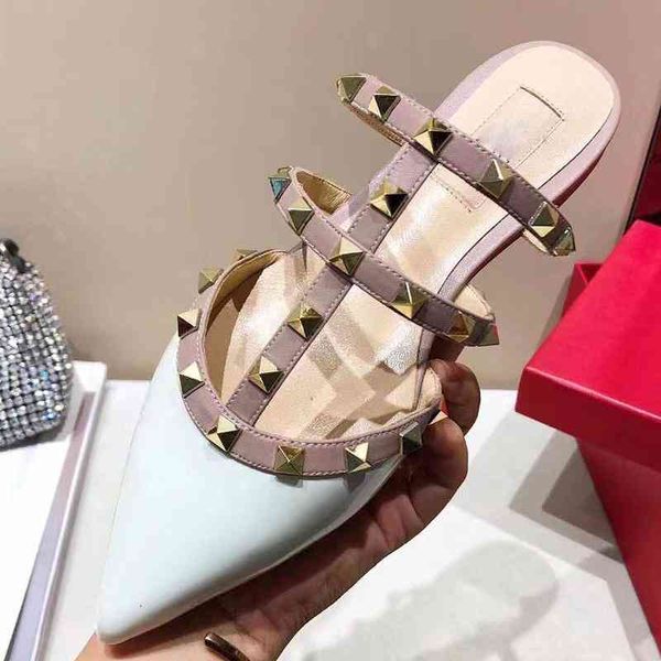 sandals womens flat slippers designer slides sandal fashion rivets ladies rubber bottoms women genuine leather shoes 5pmr, Black
sandals womens flat slippers designer slides sandal fashion rivets ladies rubber bottoms women genuine leather shoes 5pmr, Black