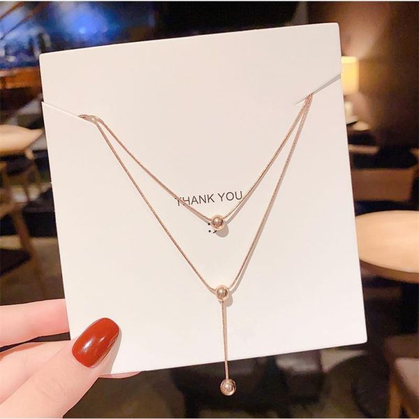 pendant necklaces european and american personality wild double layer tassel women's necklace trend fashion small peas simple, Silver
pendant necklaces european and american personality wild double layer tassel women's necklace trend fashion small peas simple, Silver