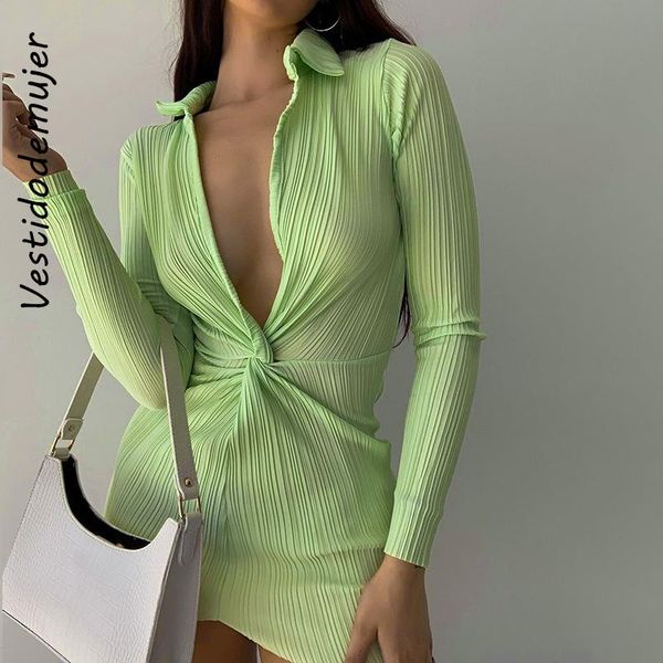 casual dresses vestido de mujer autumn fashion turn-down collar twisted shirt dress ruched long sleeve low-cut mini club party, Black;gray
casual dresses vestido de mujer autumn fashion turn-down collar twisted shirt dress ruched long sleeve low-cut mini club party, Black;gray