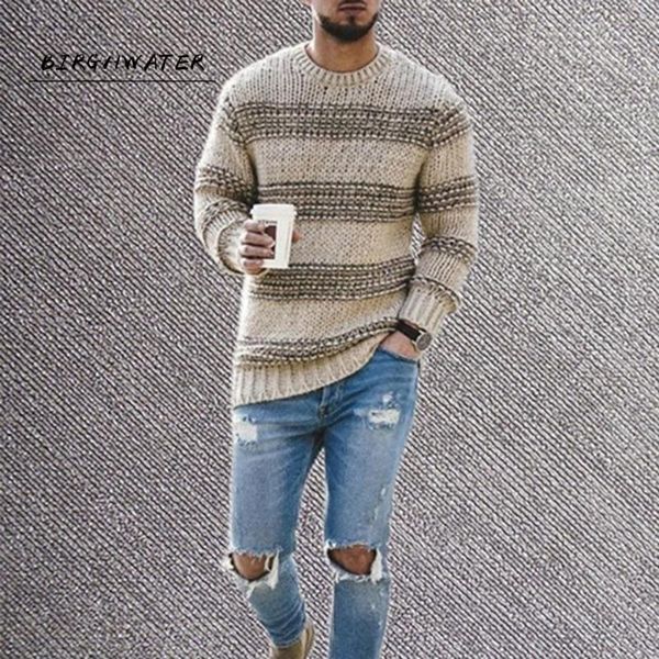 men's sweaters sweater men 2021 winter youthful men's round neck stripe loose type warm long sleeve knitted, White;black
men's sweaters sweater men 2021 winter youthful men's round neck stripe loose type warm long sleeve knitted, White;black