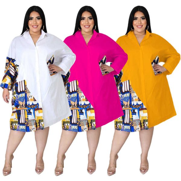 plus size dresses women wholesale patchwork buttons casual long sleeve loose office lady shirt midi drop 211025, Black
plus size dresses women wholesale patchwork buttons casual long sleeve loose office lady shirt midi drop 211025, Black