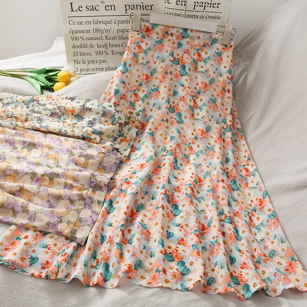 skirts summer daisy chiffon elastic waist floral printed sweet calf long, Black
skirts summer daisy chiffon elastic waist floral printed sweet calf long, Black