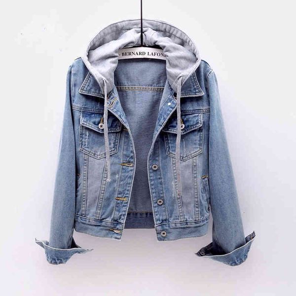 women's jackets spring women short denim jacket hooded casual long sleeve plus size slim jeans coat vintage harajuku outwear bb1s, Black;brown
women's jackets spring women short denim jacket hooded casual long sleeve plus size slim jeans coat vintage harajuku outwear bb1s, Black;brown