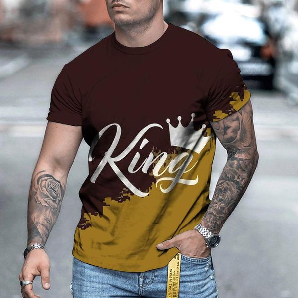 men's t-shirts 2021 summer king letter style t-shirt european and american sports short sleeve shirt round collar large size, White;black
men's t-shirts 2021 summer king letter style t-shirt european and american sports short sleeve shirt round collar large size, White;black