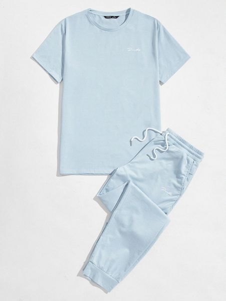 men letter graphic tee & sweatpants set f2ci#, Gray
men letter graphic tee & sweatpants set f2ci#, Gray