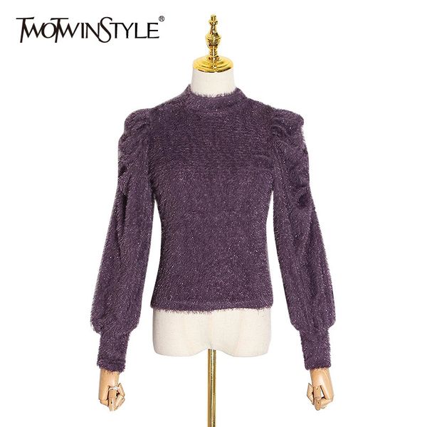 vgh elegant white sweater for women o neck puff long sleeve casual minimalist sweaters female autumn fashion clothing 210524, White;black
vgh elegant white sweater for women o neck puff long sleeve casual minimalist sweaters female autumn fashion clothing 210524, White;black
