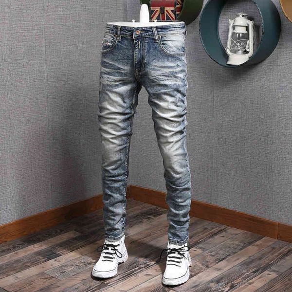 jeans newly designer fashion men jeans retro blue elastic slim fit casual ripped cotton denim pants italian style vintage trousers
jeans newly designer fashion men jeans retro blue elastic slim fit casual ripped cotton denim pants italian style vintage trousers