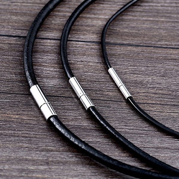 3mm/4mm men's black leather stainless steel choker necklace magnetic clasp male jewelry gifts, Golden;silver
3mm/4mm men's black leather stainless steel choker necklace magnetic clasp male jewelry gifts, Golden;silver