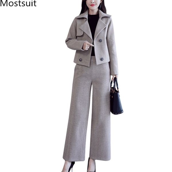 autumn fashion workwear two piece sets outfits women double-breasted coats + wide leg pants suits elegant ladies female set 210518, White
autumn fashion workwear two piece sets outfits women double-breasted coats + wide leg pants suits elegant ladies female set 210518, White