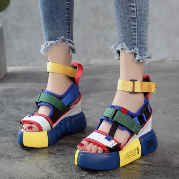 women's chunky sandals 2021 summer high heels for women casual sandal woman wedges platform shoes, Black
women's chunky sandals 2021 summer high heels for women casual sandal woman wedges platform shoes, Black