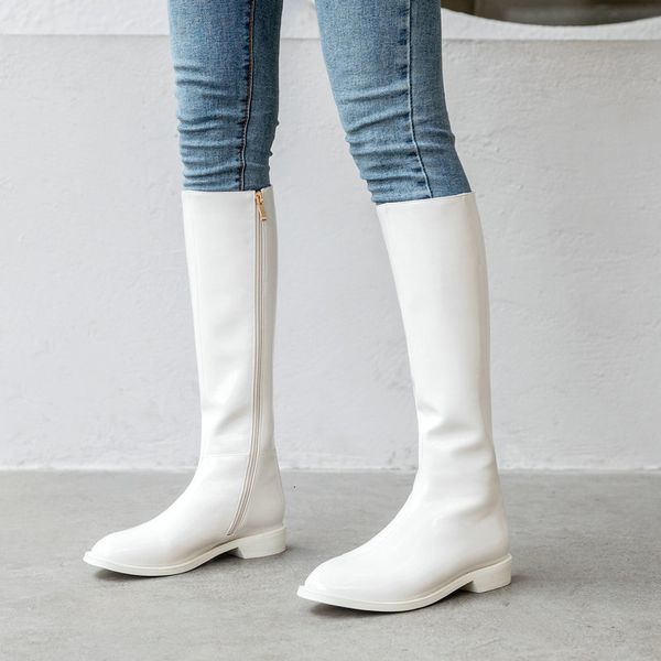 boots patent leather fashion knee high autumn winter women shoes comfortable flat heels zipper long black white orange r0jj
boots patent leather fashion knee high autumn winter women shoes comfortable flat heels zipper long black white orange r0jj
