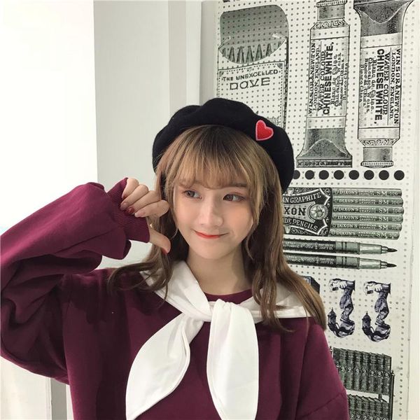 berets embroidered love retro beret hat woolen painter girl heart burst out, Blue;gray
berets embroidered love retro beret hat woolen painter girl heart burst out, Blue;gray