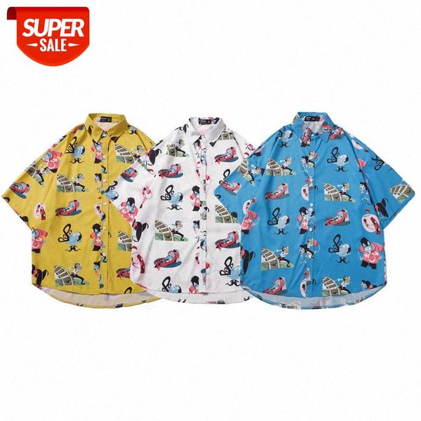 street fun short-sleeved shirt men and women couple casual cardigan #aj60, White;black
street fun short-sleeved shirt men and women couple casual cardigan #aj60, White;black