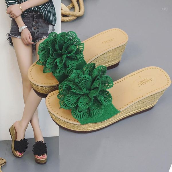 slippers summer sandals for women wearing high heels and one-word with thick soles1, Black
slippers summer sandals for women wearing high heels and one-word with thick soles1, Black