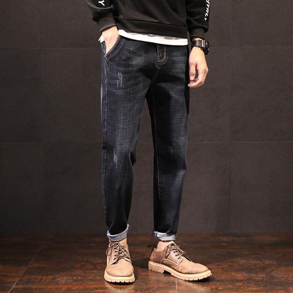 men's jeans autumn harlan self-cultivation trend handsome all-match casual pants feet korean version, Blue
men's jeans autumn harlan self-cultivation trend handsome all-match casual pants feet korean version, Blue