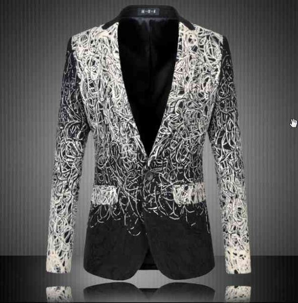 men's suits & blazers mode design for men blazer floral suit casual personality thin jacket plus size 5xl 6xl qogn, White;black
men's suits & blazers mode design for men blazer floral suit casual personality thin jacket plus size 5xl 6xl qogn, White;black