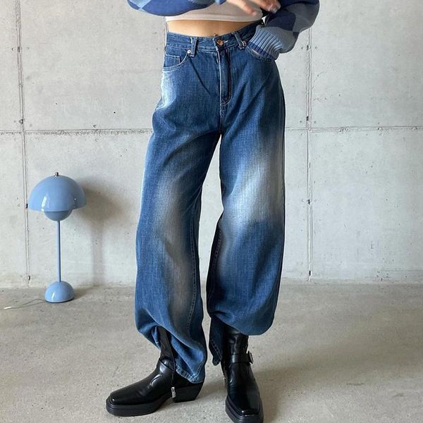 women's jeans women wide-leg adults casual contrast color denim pants with pockets (blue)
women's jeans women wide-leg adults casual contrast color denim pants with pockets (blue)