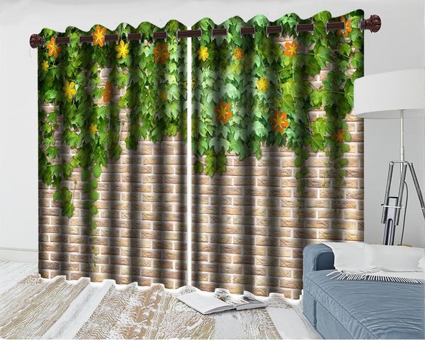 3d curtain beautiful bedroom green plants on the brick wall living room kitchen window blackout & drapes
3d curtain beautiful bedroom green plants on the brick wall living room kitchen window blackout & drapes