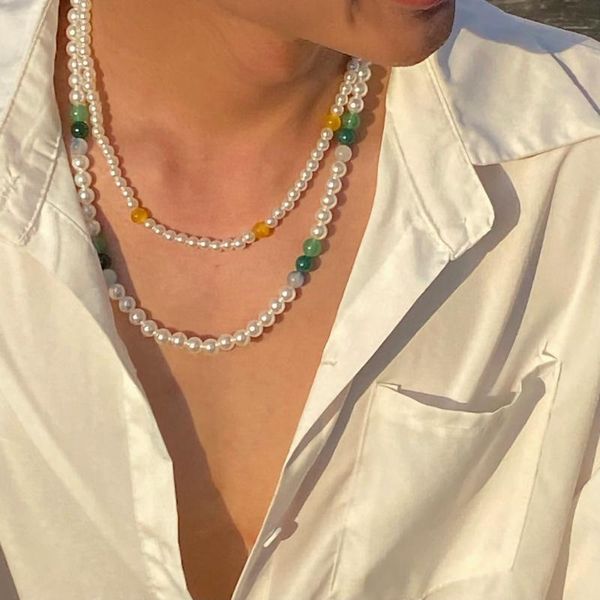 chains ingesight.z colorful glass beads long necklaces multi layered imitation pearl chain choker for women men neck jewelry, Silver
chains ingesight.z colorful glass beads long necklaces multi layered imitation pearl chain choker for women men neck jewelry, Silver