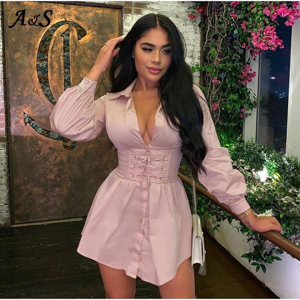 casual dresses anbenser long sleeve shirt dress with corset belt women vintage pink fashion party white vestido mujer, Black;gray
casual dresses anbenser long sleeve shirt dress with corset belt women vintage pink fashion party white vestido mujer, Black;gray