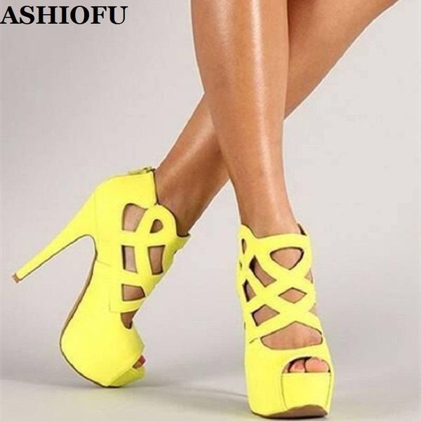 dress shoes ashiofu arrival ladies high heel sandals cut-out peep-toe party prom platform stiletto evening dance, Black
dress shoes ashiofu arrival ladies high heel sandals cut-out peep-toe party prom platform stiletto evening dance, Black