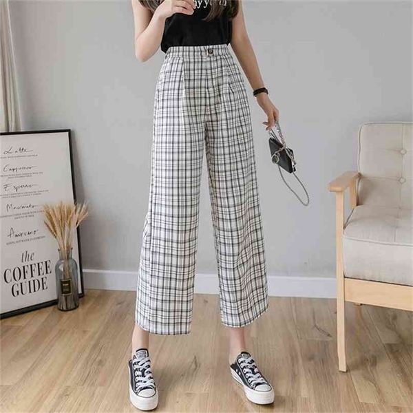 summer spring trousers female vintage plaid print pants casual fashion korean streetwear loose women high waist wide leg 210915, Black;white
summer spring trousers female vintage plaid print pants casual fashion korean streetwear loose women high waist wide leg 210915, Black;white