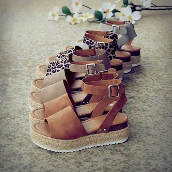 sandals summer women platform buckle strap espadrille gladiator casual open toe fish mouth shoes, Black
sandals summer women platform buckle strap espadrille gladiator casual open toe fish mouth shoes, Black