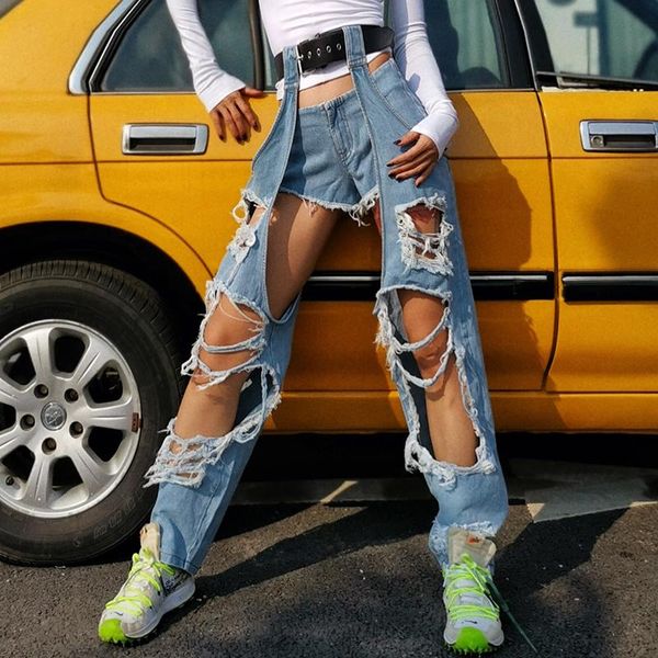 women's jeans hollow hole irregular straight leg pants high waist asymmetrical fringed full-length fashion style, Blue
women's jeans hollow hole irregular straight leg pants high waist asymmetrical fringed full-length fashion style, Blue
