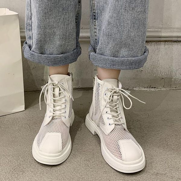 boots ladies hollow mesh ankle lace-up zipper breathable shoes casual low heel white all-match, Black
boots ladies hollow mesh ankle lace-up zipper breathable shoes casual low heel white all-match, Black