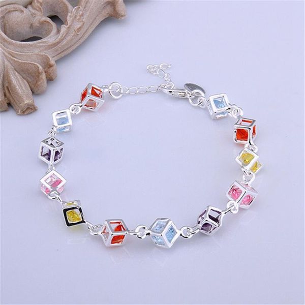 link, chain factory h220 beautiful fashion elegant silver color charm colors crystal bracelet good quality gorgeous jewelry, Black
link, chain factory h220 beautiful fashion elegant silver color charm colors crystal bracelet good quality gorgeous jewelry, Black