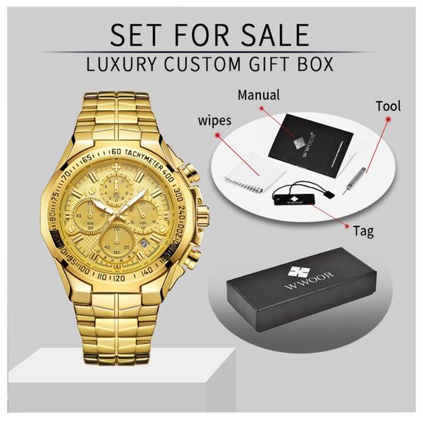 wristwatches wwoor fashion military mens watches gold full steel quartz analog wristwatch sport waterproof chronograph cloc, Slivery;brown
wristwatches wwoor fashion military mens watches gold full steel quartz analog wristwatch sport waterproof chronograph cloc, Slivery;brown