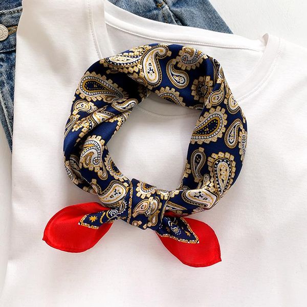 women natural silk square scarf retro cashew nuts print headscarf office lady necktie female hairband beautiful gift 53x53cm scarves, Blue;gray
women natural silk square scarf retro cashew nuts print headscarf office lady necktie female hairband beautiful gift 53x53cm scarves, Blue;gray