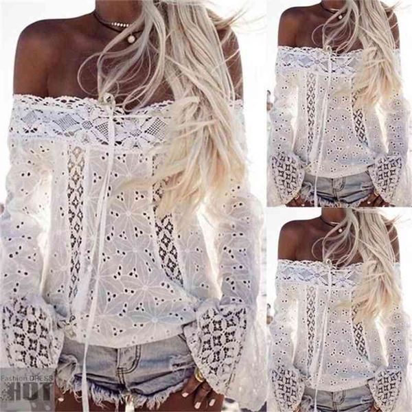 summer women white embroidery lace blouse plus size clubwear flare sleeve clothing women's blouses & shirts
summer women white embroidery lace blouse plus size clubwear flare sleeve clothing women's blouses & shirts